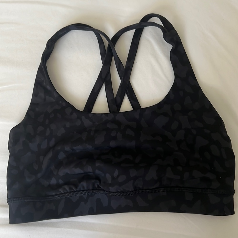 LuluLemon Black Leopard Sports Bra